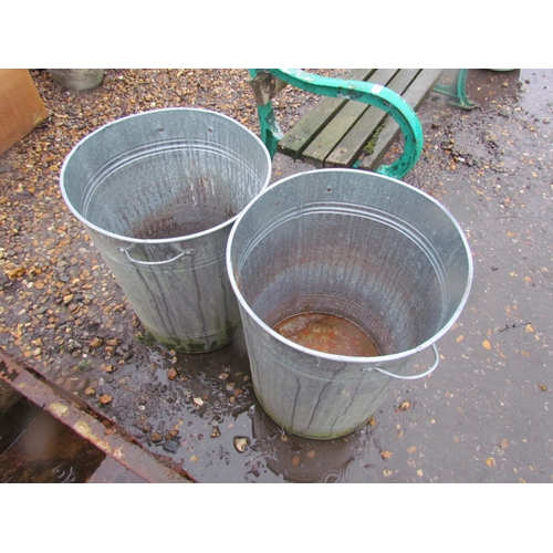 3274 - Two galvanised bins