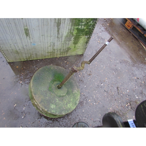 3300 - A grindstone with handle  (R)  £8-14