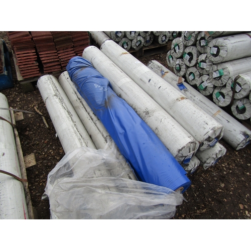 3224 - Nine unused 80m rolls of blue plastic sheeting  (R)  £80