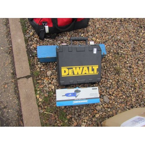 3277 - A cased DeWalt drill, boxed angle grinder etc.  DTI Failure: Please see information pages