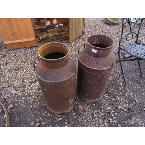 3327 - Two metal churns  (R)  £40