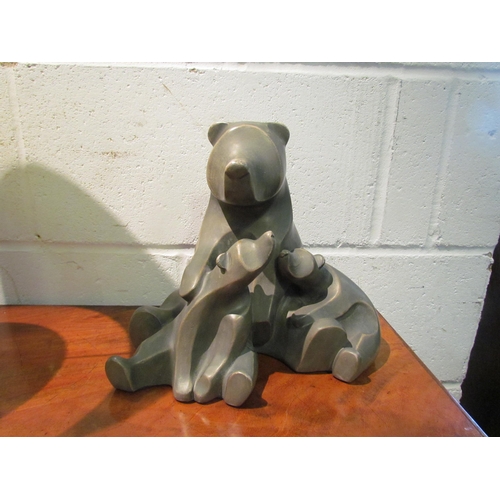 1028 - An Austin Sculptures modern bear family figural group by Alexander Daniels, 25cm tall