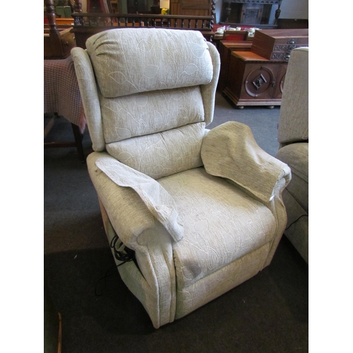 1133A - A modern electric reclining armchair, floral design, with power supply