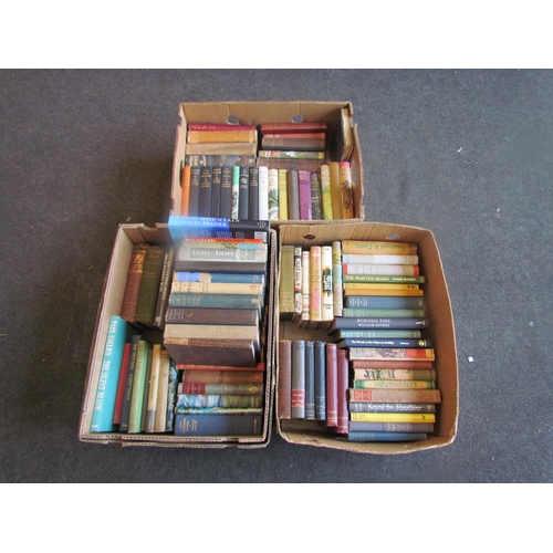 1150 - Three boxes of mixed fiction, modern 1st editions, etc., including Albert Camus, George Macdonald Fr... 