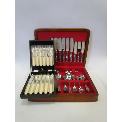 1167 - A near complete plated canteen of cutlery 