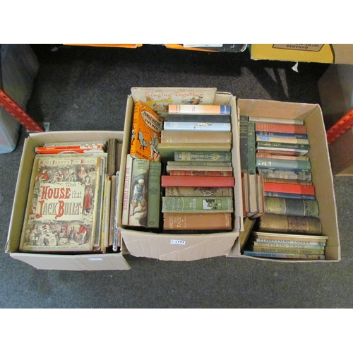 1193 - Three boxes of children's and illustrated books, including George MacDonald, Ted Hughes, Selma Lager... 