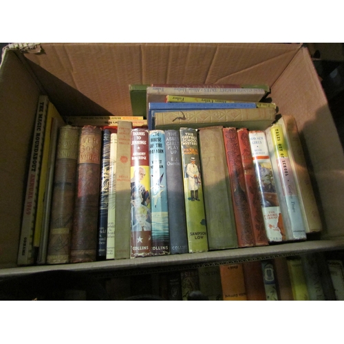 1199 - Three boxes of children's and illustrated books, including Kenneth Grahame, Anthony Buckeridge, Walt... 