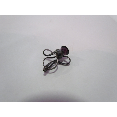 1276 - A Charles Horner silver purple stone set pin