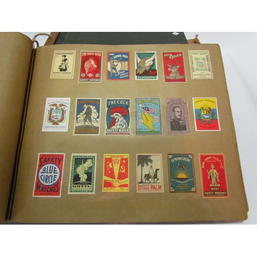 5127 - Three albums of match box covers to include early 20thc examples, Japanese, Russian and Continental ... 