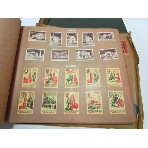 5127 - Three albums of match box covers to include early 20thc examples, Japanese, Russian and Continental ... 