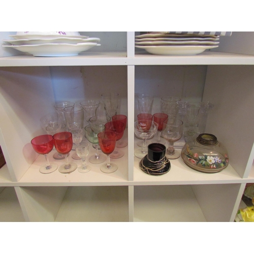 1389 - A good quantity of Victorian/Edwardian rummers, wine glasses etc.