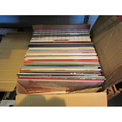 1414 - A box of records including Elgar, Glasgow Street Songs etc