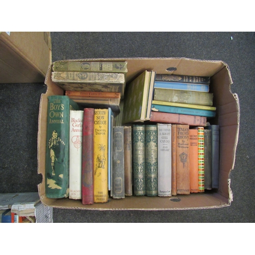 1209 - Three boxes of children's and illustrated books, including Boys Own Annuals, Frances Hodgson Burnett... 