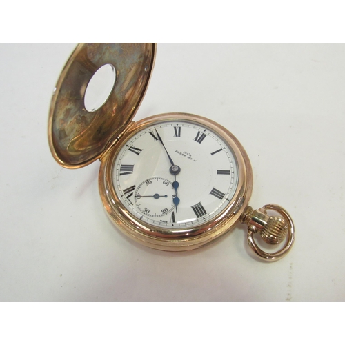 1311 - A gold plated half hunter pocket watch