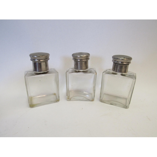 1326 - Leather cased spirit flasks