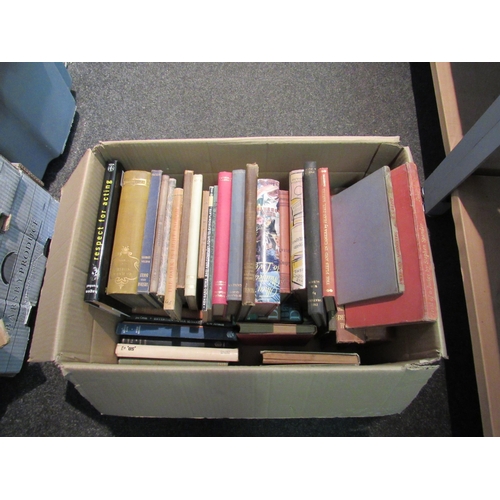 1451 - Three boxes of assorted literature, poetry, theatre related books, etc., including T.S. Eliot, Sean ... 