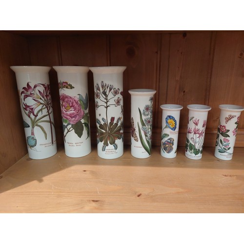 1044 - A collection of Portmeirion 'Botanic Garden' pattern vases, various sizes