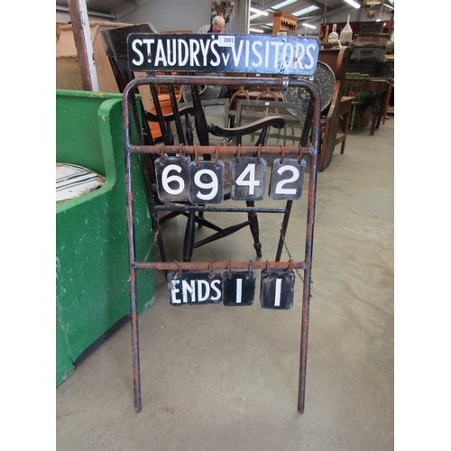 2002 - A Vintage bowls scoring frame St Audry’s vs Visitors