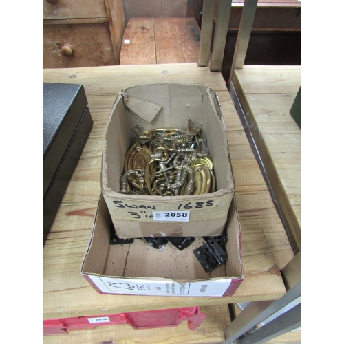 2058 - Two boxes of fittings and handles