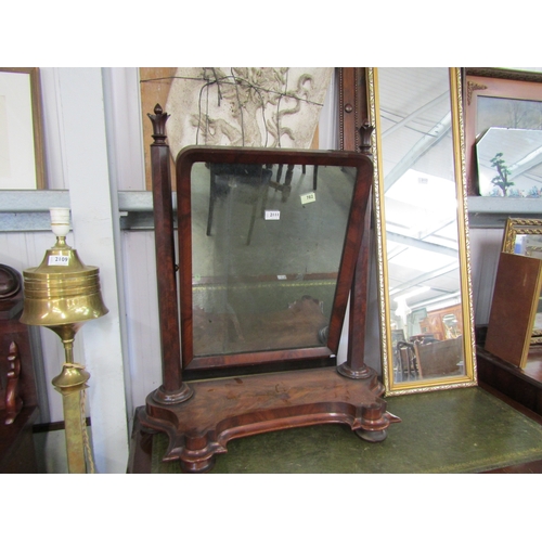 2111 - A William IV mahogany swing mirror with speckled mercuy glass