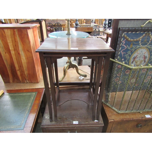 2155 - A mahogany nest of two tables lower tier to one  (R)  £10