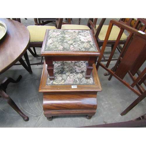 2173 - A Victorian commode bed step and stool