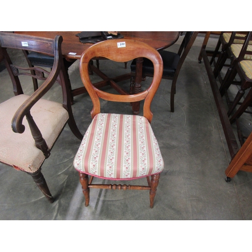 2181 - A Victorian beech balloon back chair