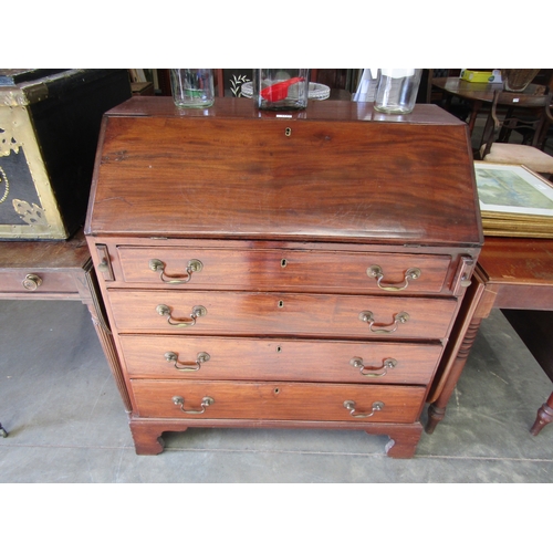 2199 - A Georgian mahogany bureau