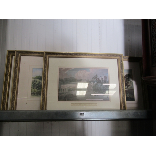 2214 - Six gilt framed country house prints   (R)  £0