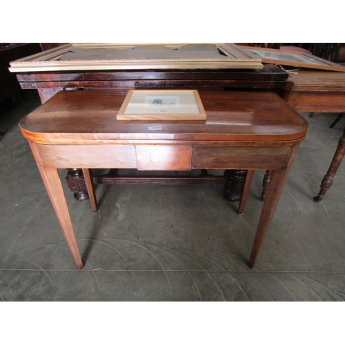 2228 - A Georgian rosewood card table   (E)  £20-30