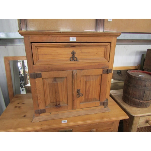 2250 - A Mexican pine bedside cupboard