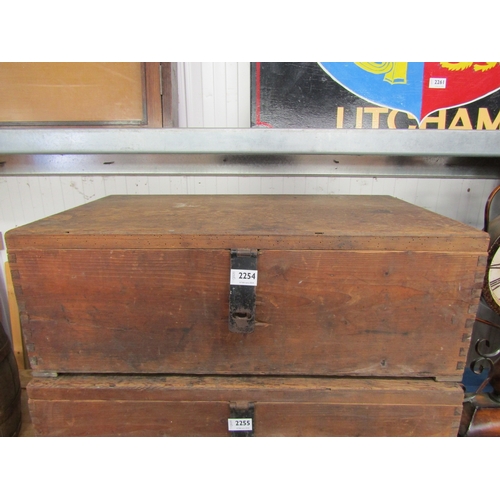 2254 - A pine tool box stamped GRV1 1942