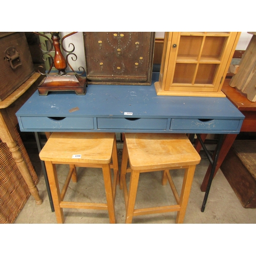 2259 - A modern blue painted desk