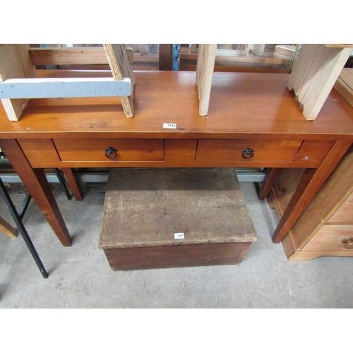 2266 - A console table twin drawers tapering legs