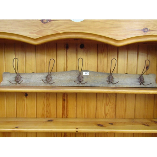 2279 - A rustic French coat rack