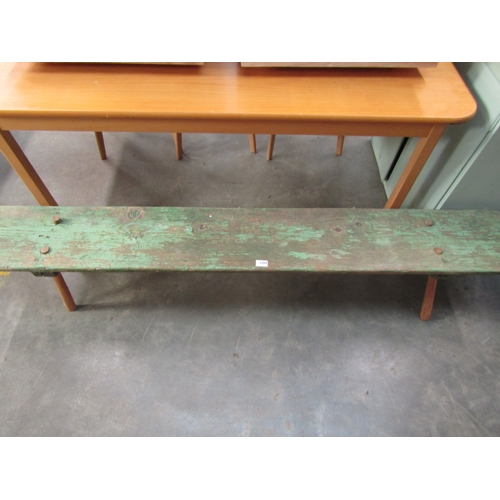 2284 - A rustic pine bench 198cm wide   (E)  £20-30