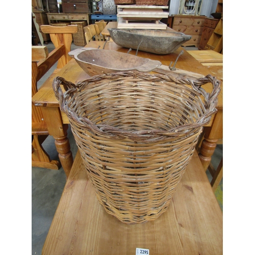 2296 - A wicker apple pickers basket