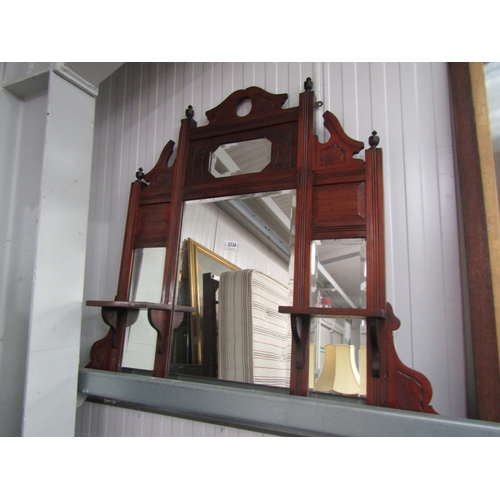 2336 - A Victorian mahogany overmantle mirror