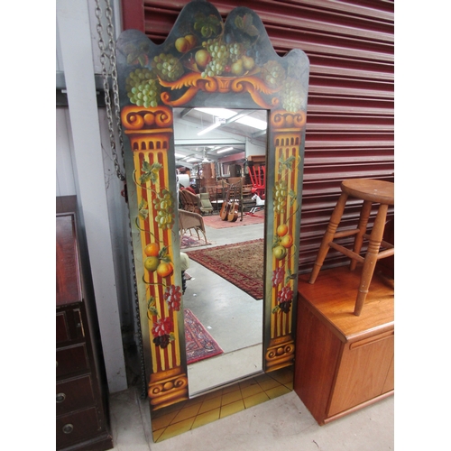 2342 - A hand painted dress mirror