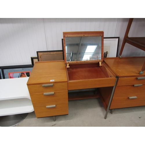 2364 - A Stag dressing table rising mirror section three drawers