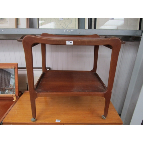 2366 - A teak two tier trolley