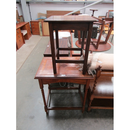 2377 - Two oak side tables (2)