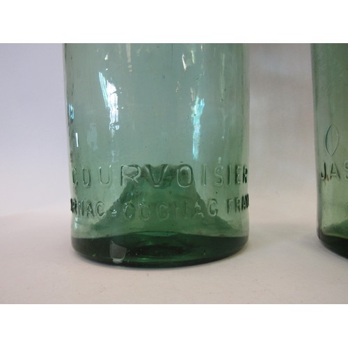 1061 - Two large French green glass bottles, one 