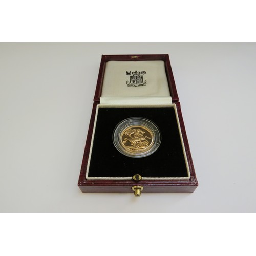 9240 - A 1991 gold proof sovereign, boxed with certificate