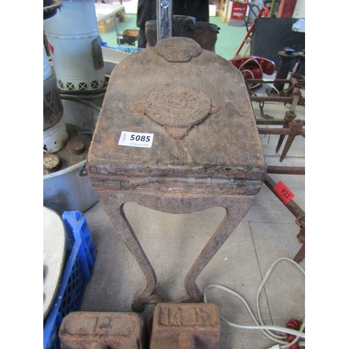 5085 - A set of Fletcher iron and wood foot bellows