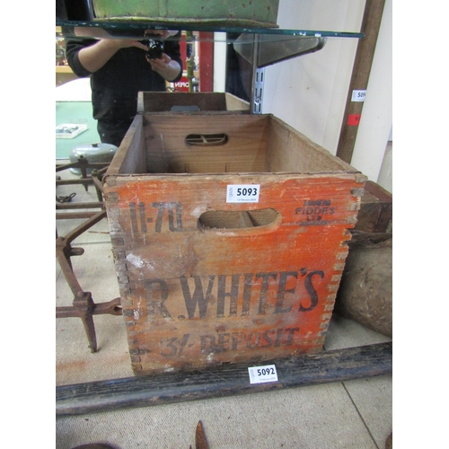 5093 - A wooden R Whites 12 bottle crate