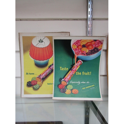 5132 - Two shop advertising show cards; Rowntree's Fruit Gums