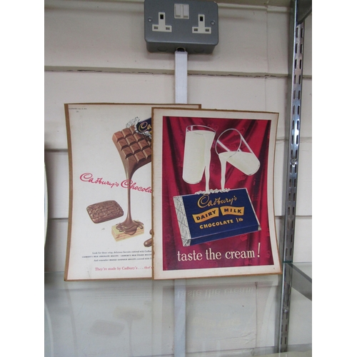 5133 - Two shop advertising show cards; Cadburys