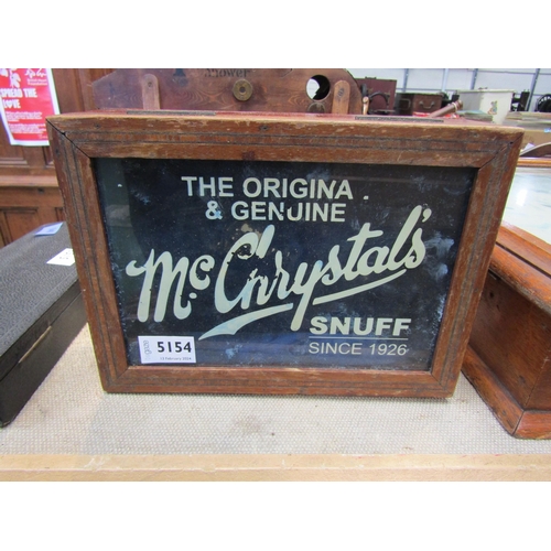 5154 - A wooden display box; Mr Crystals Snuff