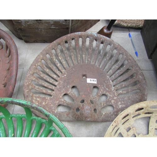 5193 - An iron Walter Wood implement seat